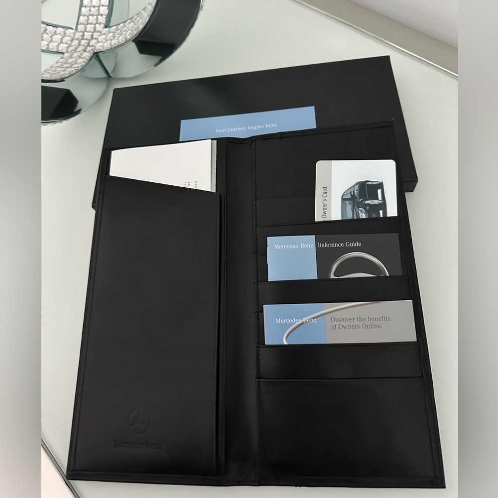 Mercedes Benz Black Leather Portfolio Wallet…NIB